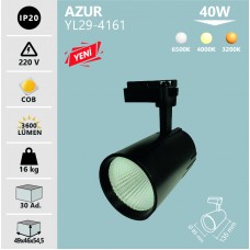 40W AZUR RAYSPOT 6500K-SİYAH KASA